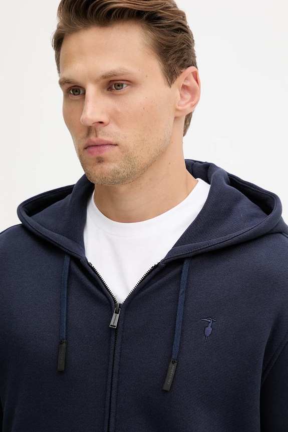 Pamučna dukserica Trussardi mornarsko plava G8068000028N