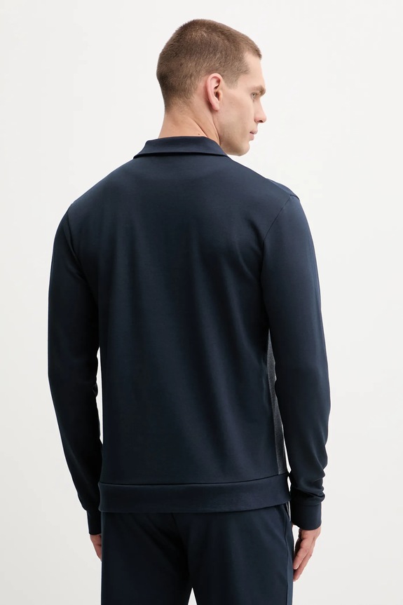 Oblečenie Mikina BOSS Tracksuit 1/4 Jacket 50545583 tmavomodrá