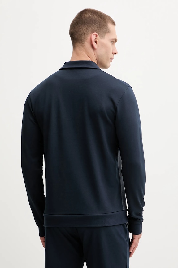 Oblečenie Mikina BOSS Tracksuit 1/4 Jacket 50545583 tmavomodrá