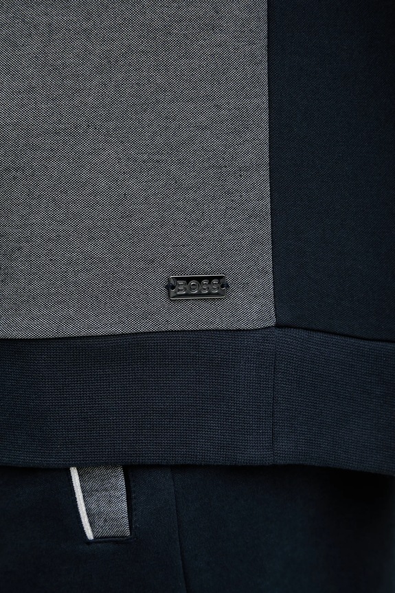 Mikina BOSS Tracksuit 1/4 Jacket 50545583 tmavomodrá