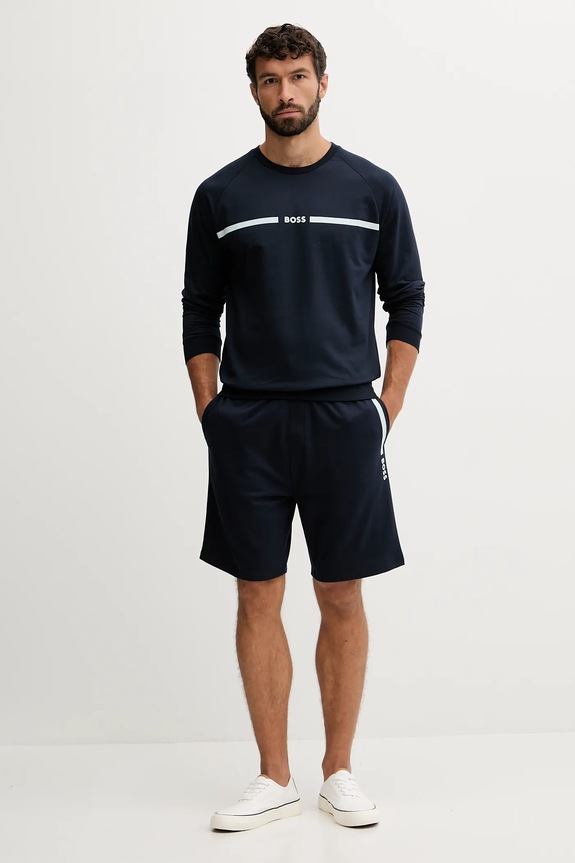 Bavlnená mikina BOSS Authentic Sweatshirt 50550560 tmavomodrá AW25