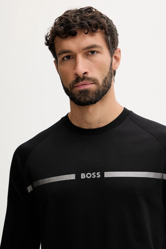 Bavlnená mikina BOSS Authentic Sweatshirt čierna 50550560