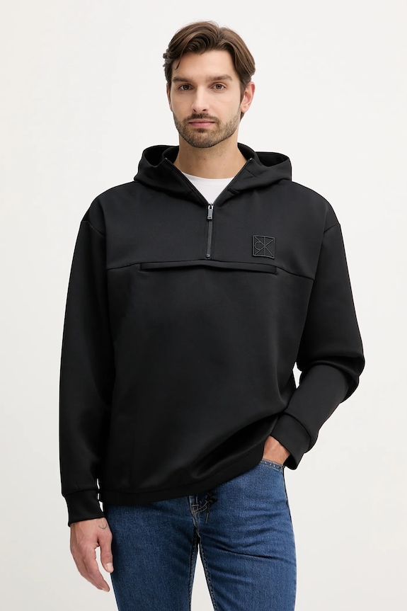 Mikina Calvin Klein nášivka čierna LV04RD212G