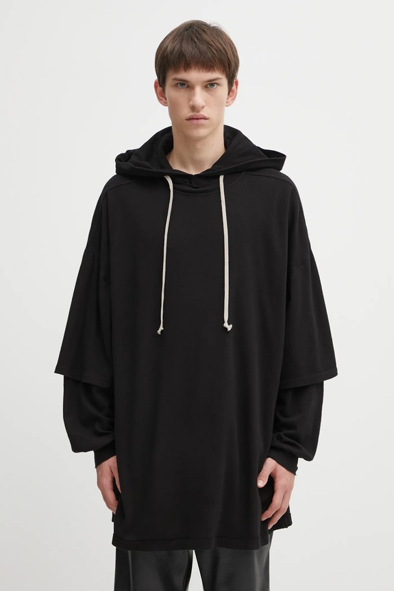 Rick Owens DRKSHDW cotton sweatshirt Tommy Hustler cotton black DU02E7271.JDB