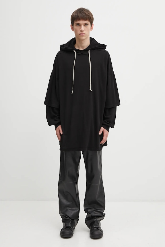 Rick Owens DRKSHDW cotton sweatshirt Tommy Hustler DU02E7271.JDB black