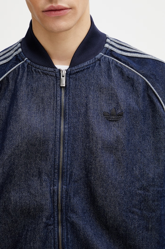 adidas Originals Adicolor loose SST суичър с цип от деним тъмносин JX6461