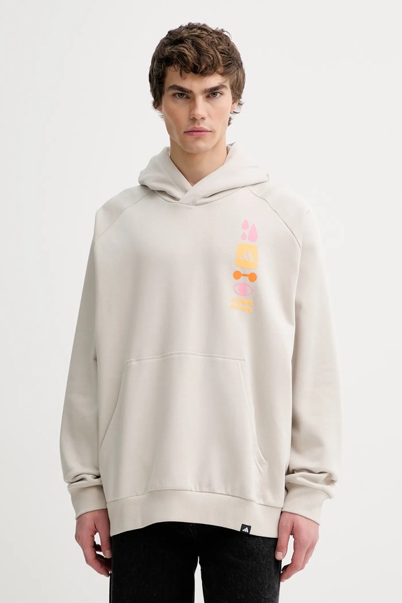 Odzież adidas Performance bluza GFX JV8779 beżowy