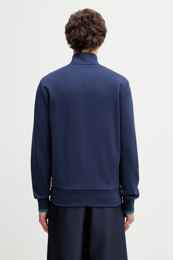 Дрехи Fred Perry суичър с цип от памук мъжки J1327 тъмносин