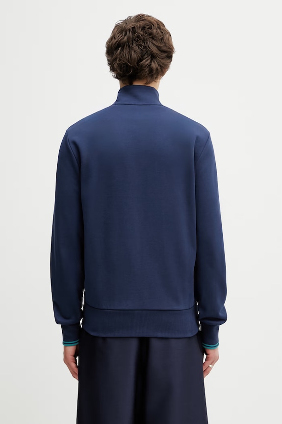 Дрехи Fred Perry суичър с цип от памук мъжки J1327 тъмносин
