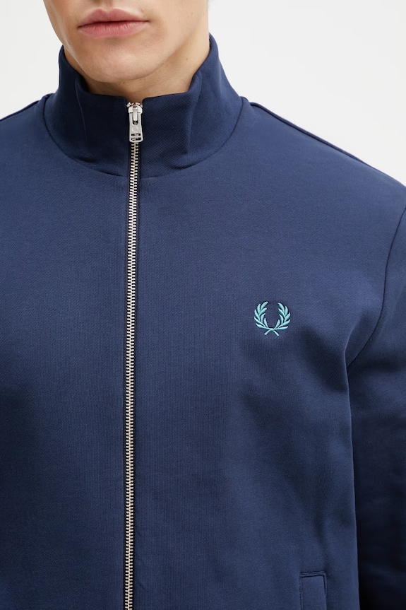 Fred Perry суичър с цип от памук мъжки тъмносин J1327