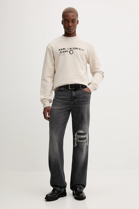 Μπλούζα Karl Lagerfeld Jeans A4M20019 μπεζ AW25
