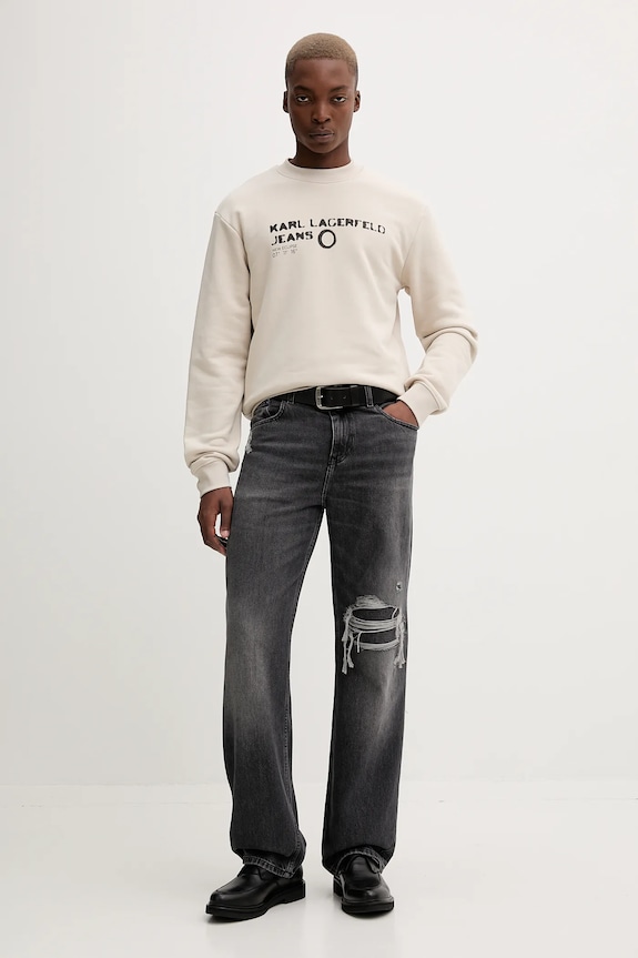 Μπλούζα Karl Lagerfeld Jeans A4M20019 μπεζ AW25