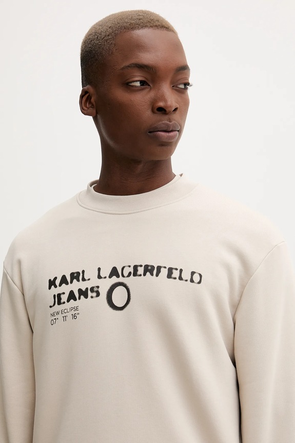 Μπλούζα Karl Lagerfeld Jeans μπεζ A4M20019