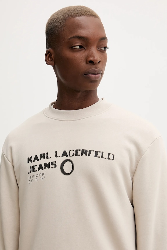 Μπλούζα Karl Lagerfeld Jeans μπεζ A4M20019
