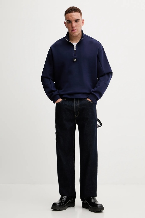 HUGO bluză Danovotop 50546402 bleumarin AW25