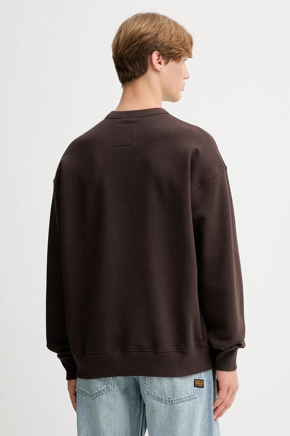 Oblečenie Bavlnená mikina G-Star Essential loose D27748.D395 hnedá