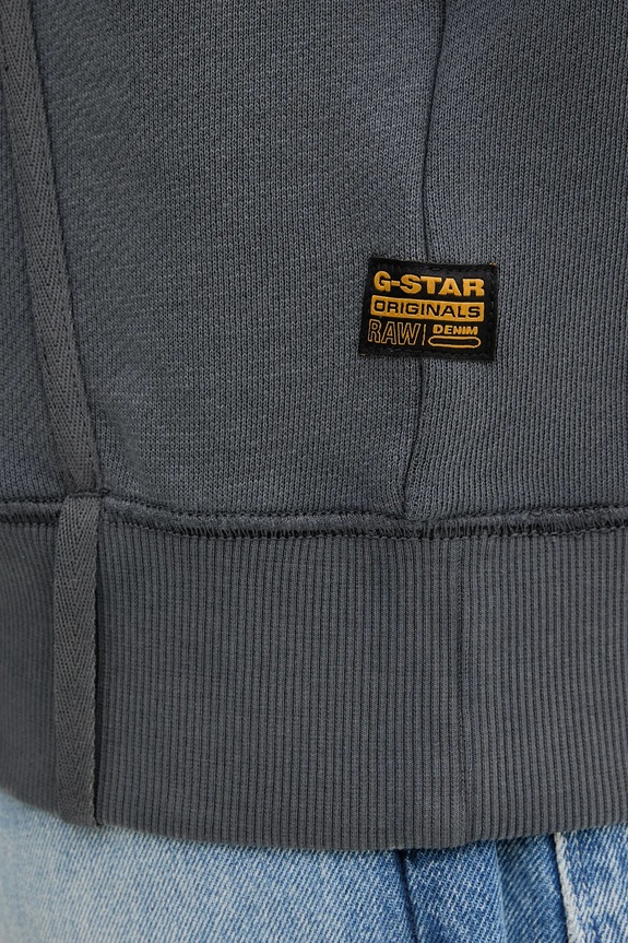 Bavlnená mikina G-Star Wash panel D27089.E186 modrá