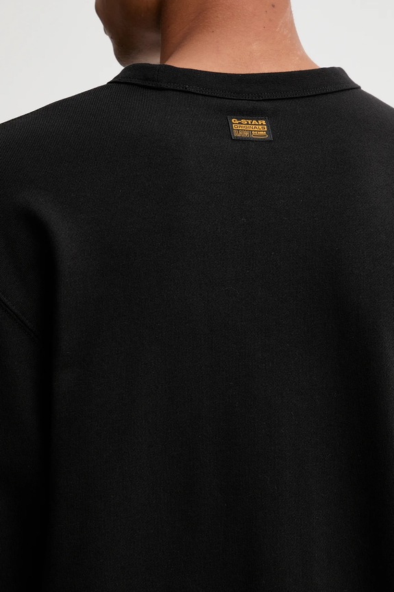 G-Star hanorac de bumbac Text graphic D27094.E209 negru