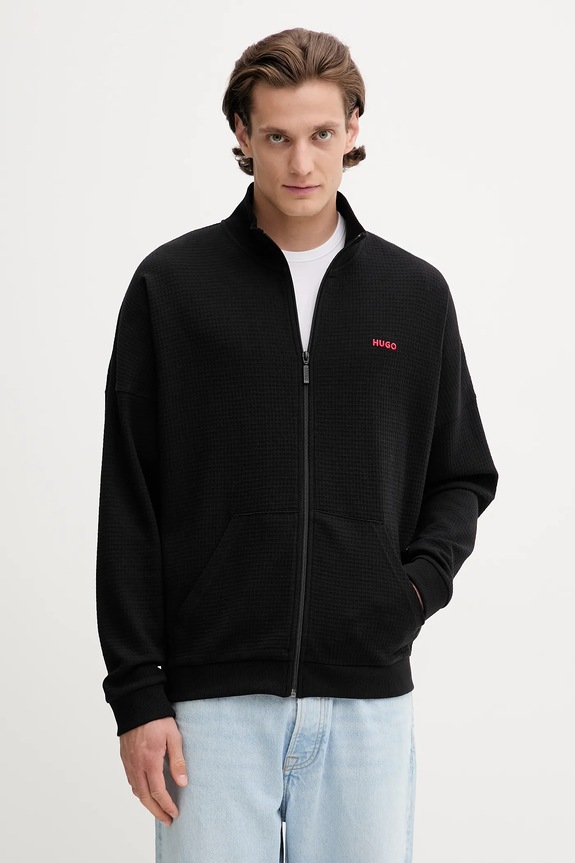 HUGO felpa AUSTIN ZIP JACKET senza nero 50556966