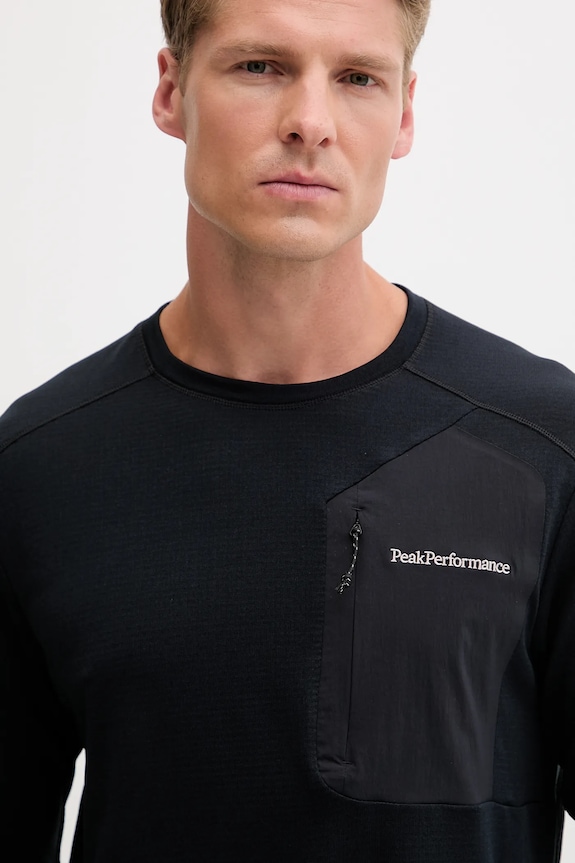 Športové tričko s dlhým rukávom Peak Performance Freelight čierna G80161