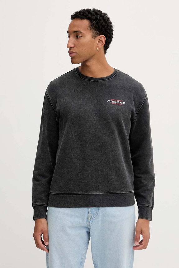 Guess Jeans pamut melegítőfelső pamut szürke M5BQ34.KCPR1