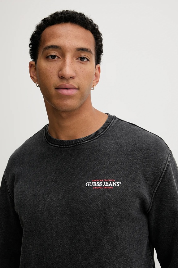 Guess Jeans pamut melegítőfelső szürke M5BQ34.KCPR1