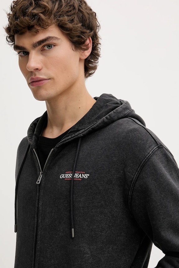Guess Jeans pamut melegítőfelső szürke M5BQ32.KCPR1
