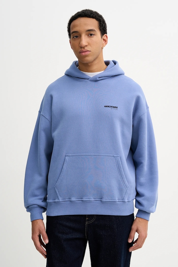 Abercrombie & Fitch bluză uni albastru KI122.5519.200