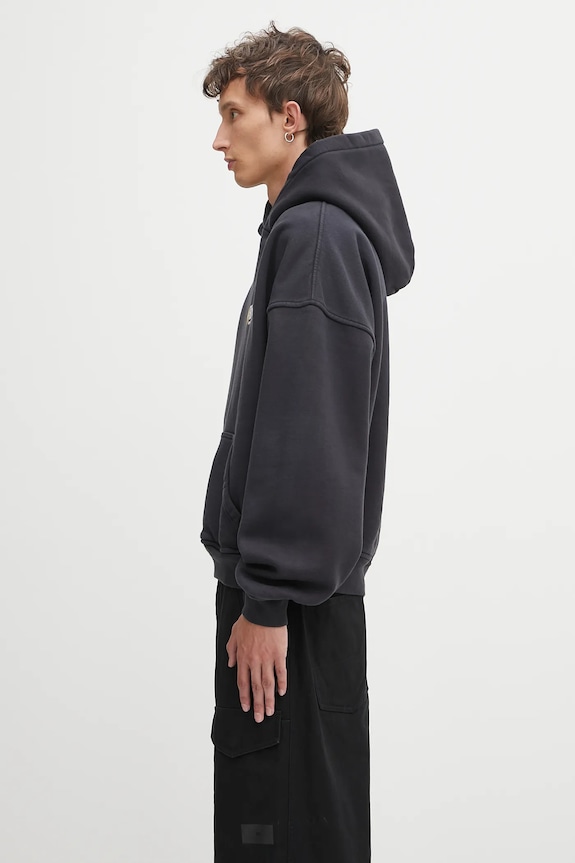 RHUDE cotton sweatshirt International Racing Logo RHPF25HO07012 black AW25