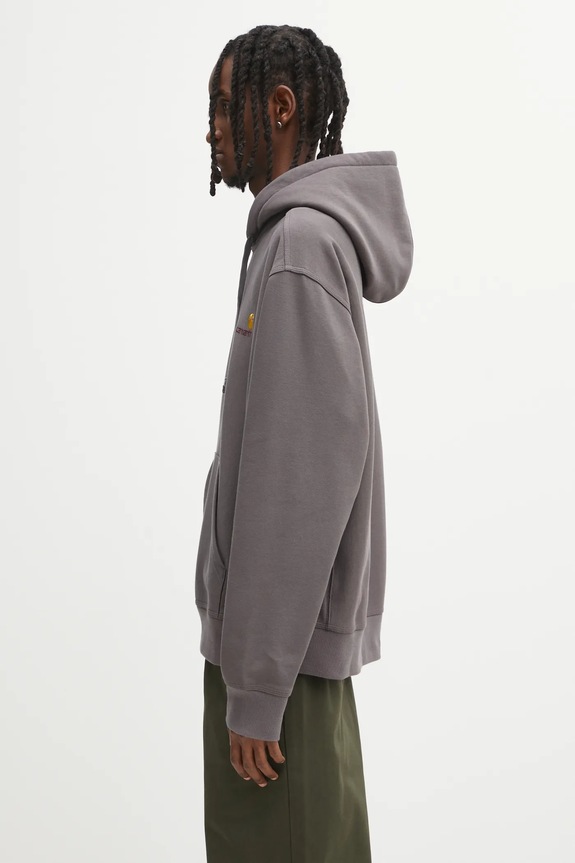 Carhartt WIP bluză Hooded American Script Sweat I028279.33CXX gri AW25