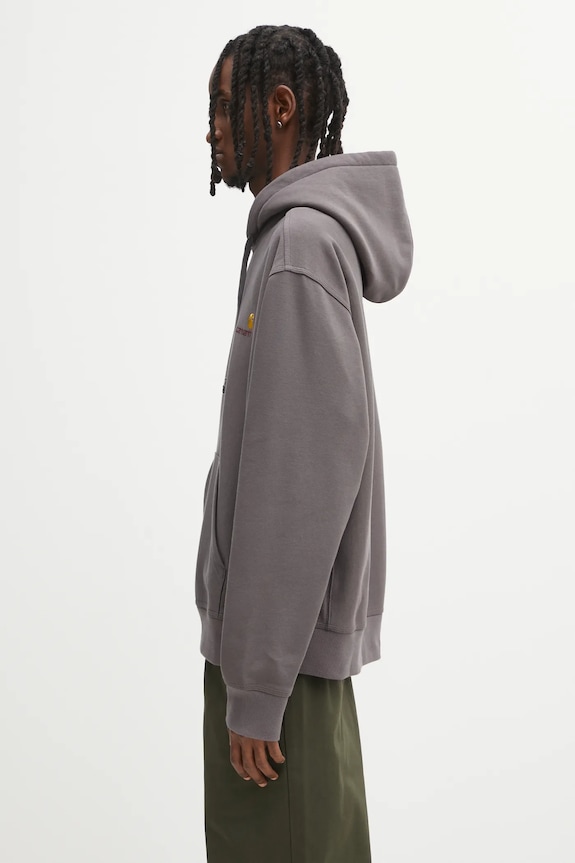 Carhartt WIP bluză Hooded American Script Sweat I028279.33CXX gri AW25