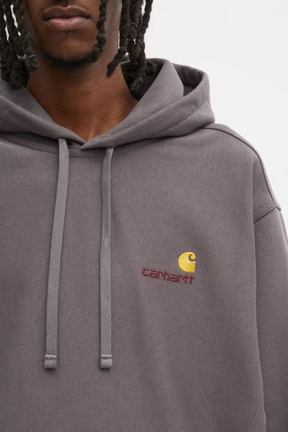 Carhartt WIP bluză Hooded American Script Sweat gri I028279.33CXX