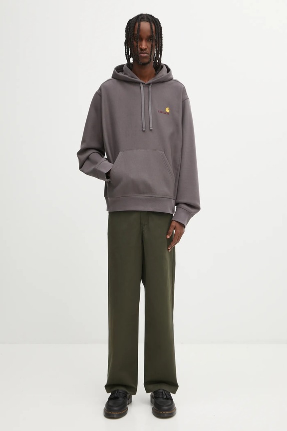 Carhartt WIP bluză Hooded American Script Sweat I028279.33CXX gri