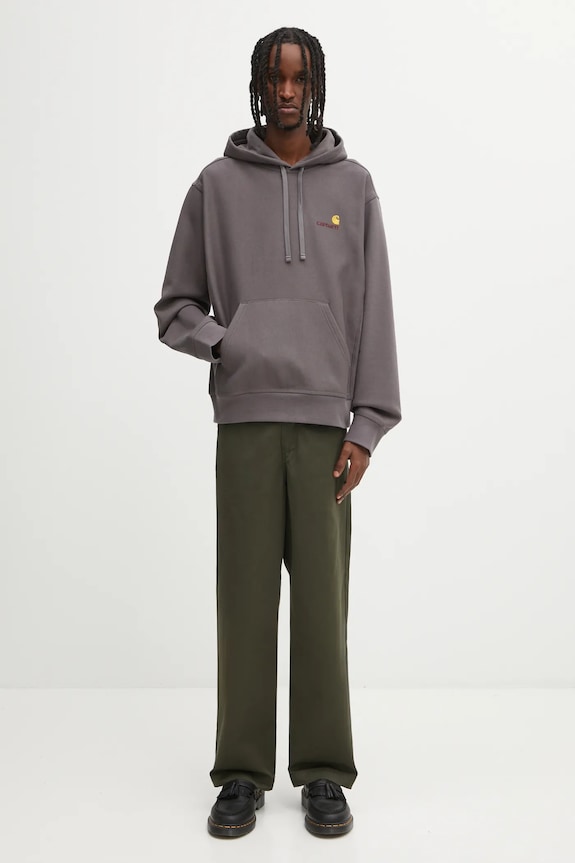 Carhartt WIP bluză Hooded American Script Sweat I028279.33CXX gri