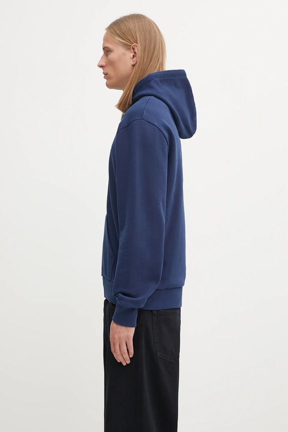 Хлопковая кофта Carhartt WIP Hooded Script Embroidery Sweat I035392.3CCXX голубой AW25