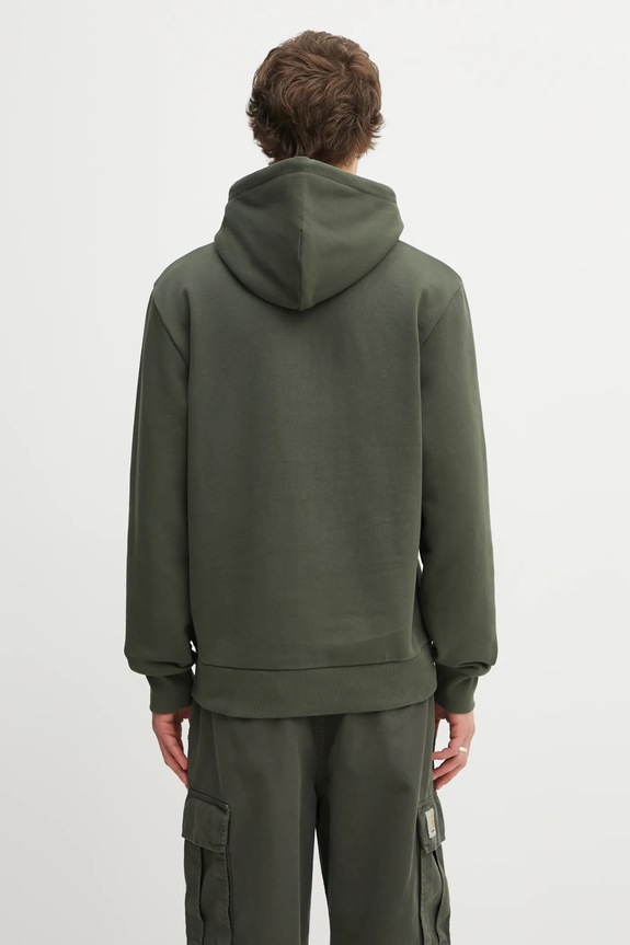 Clothing Carhartt WIP cotton sweatshirt Hooded Script Embroidery Sweat I035392.3CDXX green