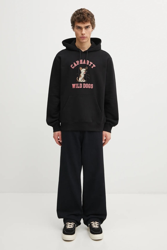Carhartt WIP cotton sweatshirt Hooded Wild Dog Sweat I035625.89XX black