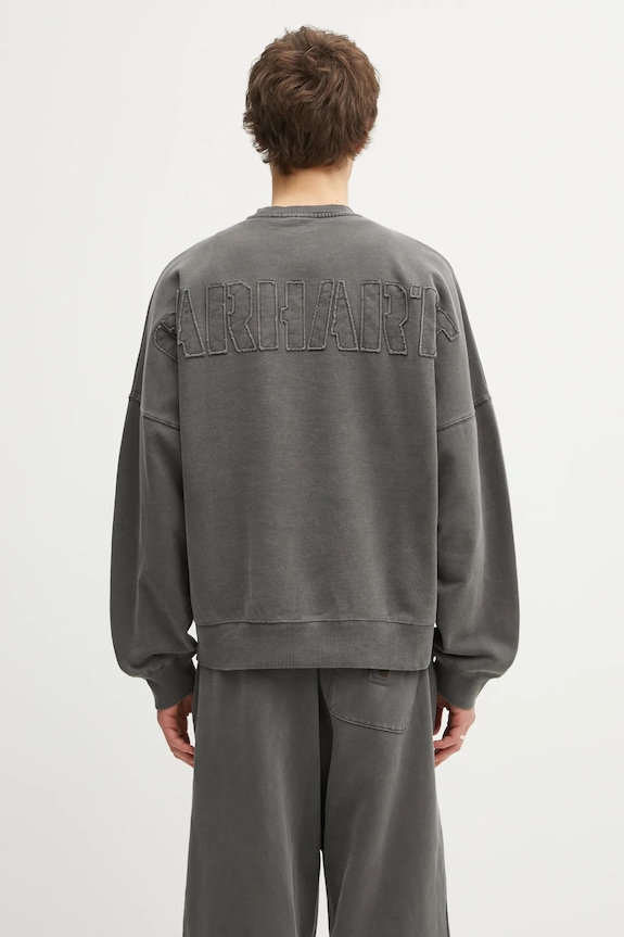 Pamučna dukserica Carhartt WIP RGGD Sweat bez uzorka siva I035636.89GD