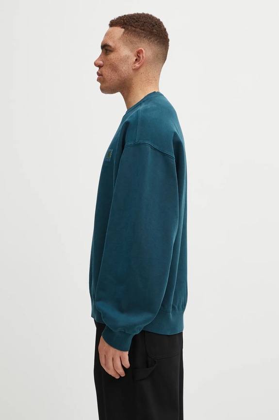 Bavlněná mikina Carhartt WIP Vista Sweat I029522.0AUGD tyrkysová AW25