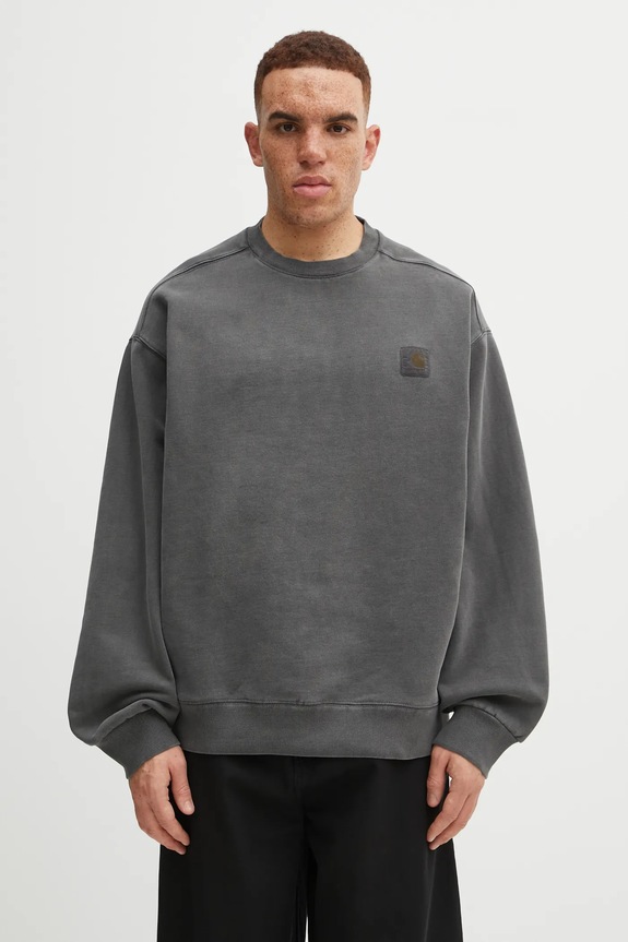 Бавовняна кофта Carhartt WIP Vista Sweat бавовна сірий I029522.89GD