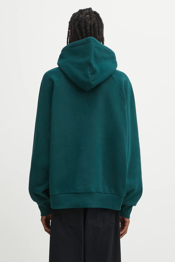 Odzież Carhartt WIP bluza bawełniana Hooded Ray Sweat I035640.05AXX zielony