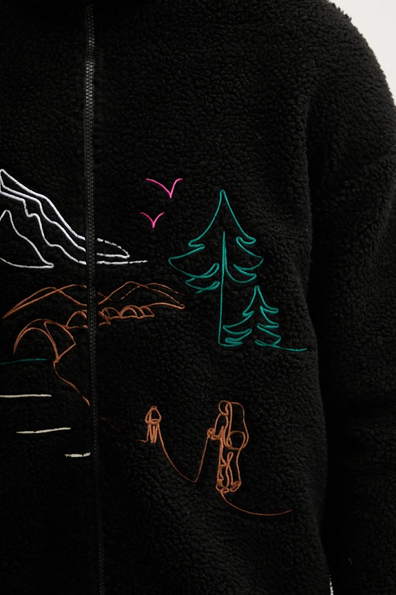 Φλις μπουφάν Picture Hafdals Embro MSW0493 μαύρο