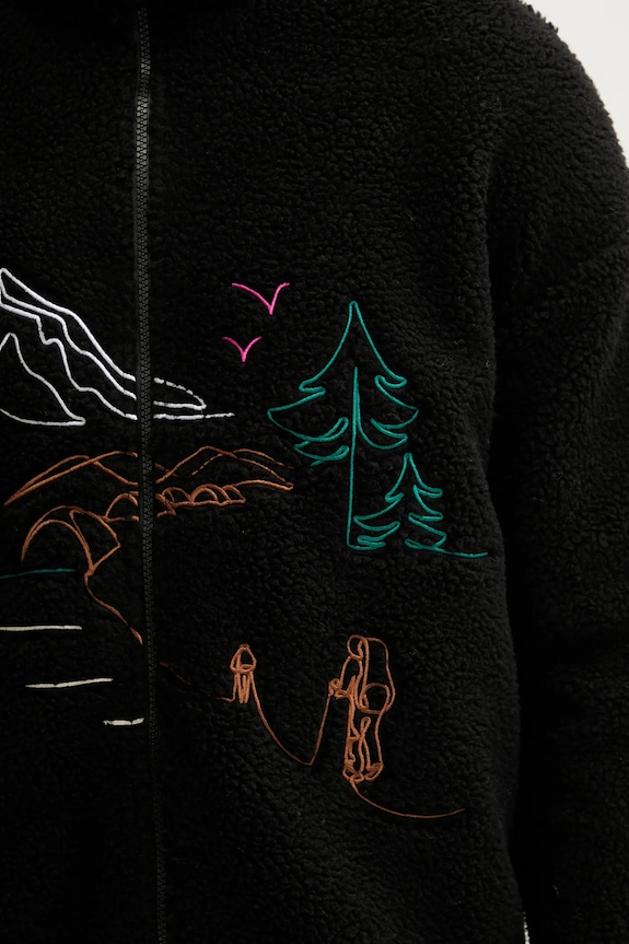 Φλις μπουφάν Picture Hafdals Embro MSW0493 μαύρο