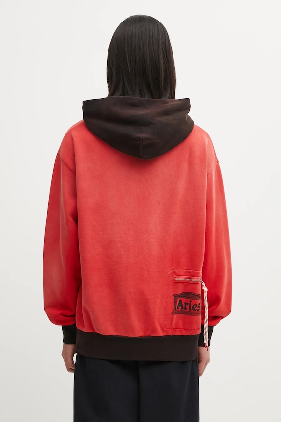 Clothing Aries cotton sweatshirt Sunbleached Premium Temple AR2002604 red