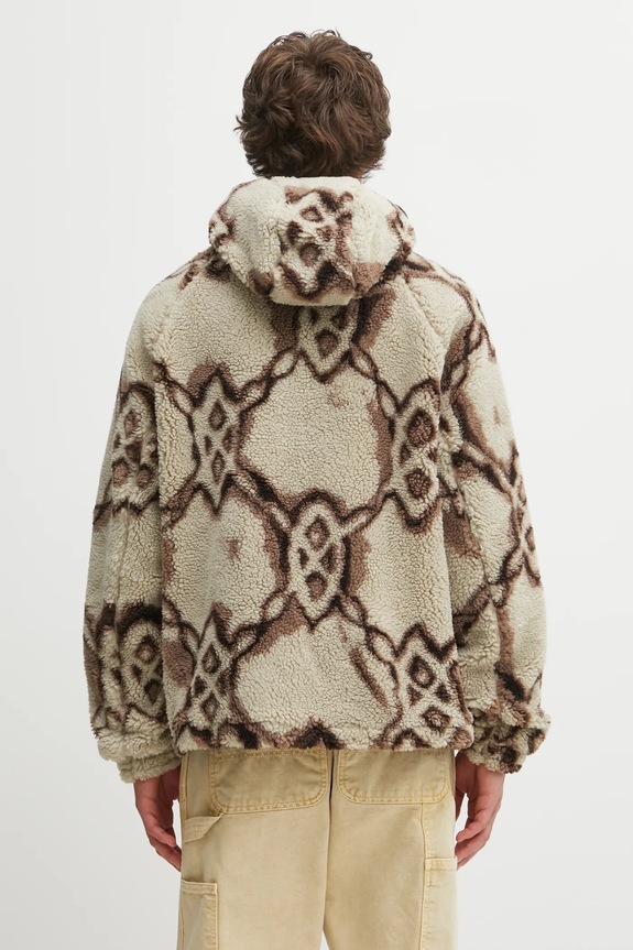 Odzież Daily Paper bluza polarowa Burned Shield Sherpa Hoodie 2521134 beżowy