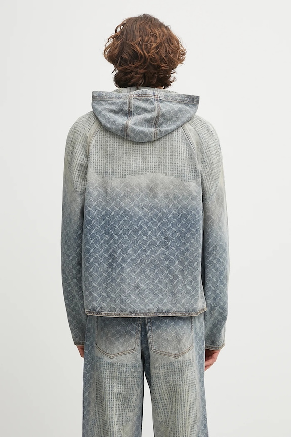 Îmbrăcăminte Daily Paper hanorac din denim Destroyed Denim Hoodie 2521025 albastru