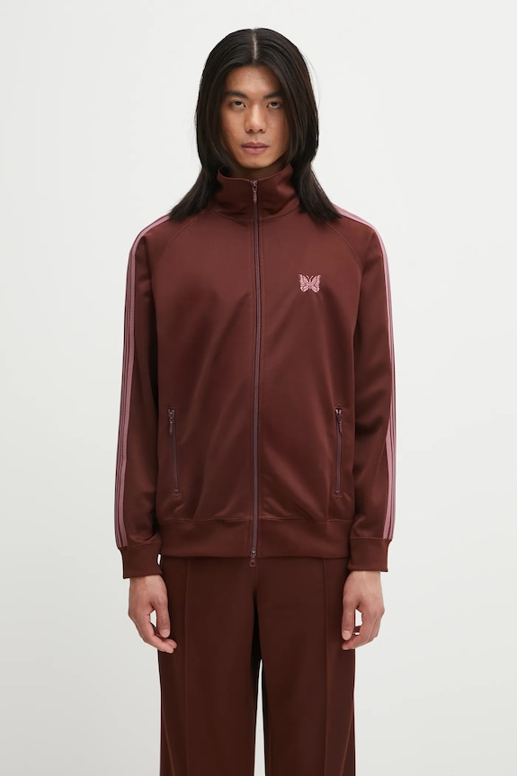 Суичър Needles Track Jacket щампа кафяв RW314