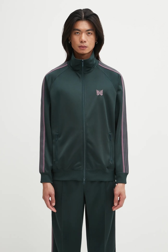 Суичър Needles Track Jacket щампа зелен RW314