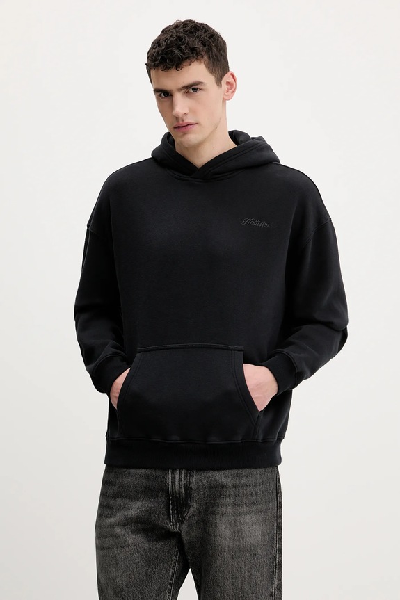 Hollister Co. felső sima fekete KI322.5380.900