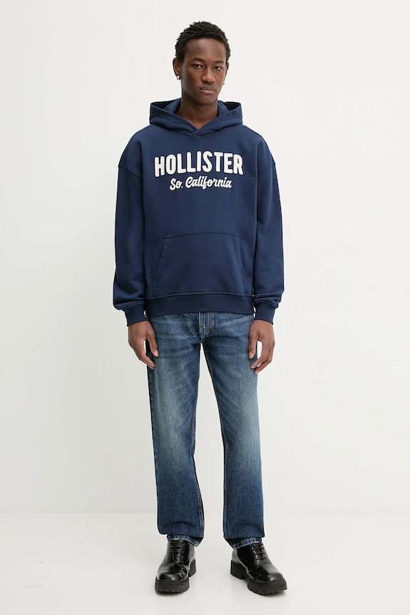 Mikina Hollister Co. KI322.5388.200 tmavomodrá AW25